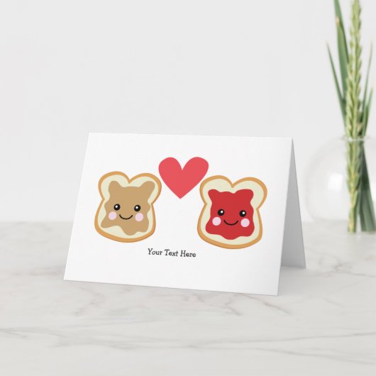 Cartes Pour Fêtes Annuelles PB & J personnalisable (Devant)