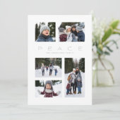 Cartes Pour Fêtes Annuelles Peace 5 photo collage simple vert Noël (Debout devant)