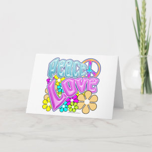 Cartes Pour Fêtes Annuelles Peace and love
