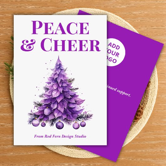 Cartes Pour Fêtes Annuelles Peace & Cheer Holiday Card for Clients