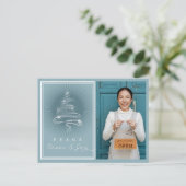 Cartes Pour Fêtes Annuelles Peace Cheer Joy Sparkling Christmas Tree Business (Debout devant)