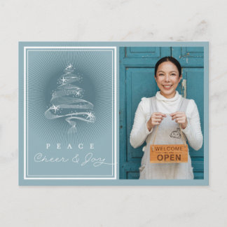 Cartes Pour Fêtes Annuelles Peace Cheer Joy Sparkling Christmas Tree Business