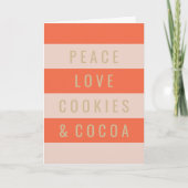 Cartes Pour Fêtes Annuelles Peace & Cocoa (Devant)