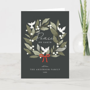 Cartes Pour Fêtes Annuelles Peace Doses et bow Joyeux Noël