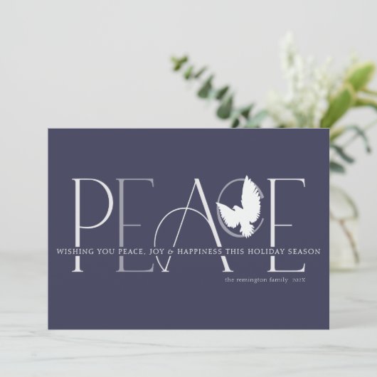 Cartes Pour Fêtes Annuelles Peace Dove Love Jove (Debout devant)