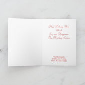 Cartes Pour Fêtes Annuelles Peace Dove with Star Christmas Holiday Custom (Intérieur)