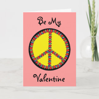 Cartes Pour Fêtes Annuelles Peace Heart Valentine's Day Card