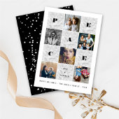 Cartes Pour Fêtes Annuelles Peace Joy Family Silver Blocks 5 Photo Collage