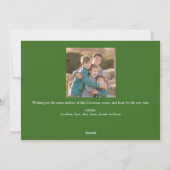 Cartes Pour Fêtes Annuelles Peace Joy Hope Aquarelle Deux photos Noël (Dos)