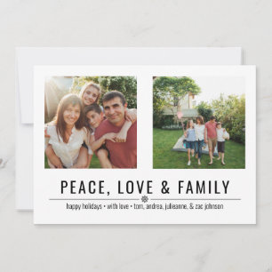 Cartes Pour Fêtes Annuelles Peace Love and Family 2 Photo