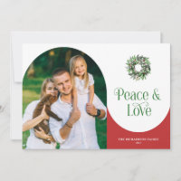 Peace & Love Arched Photo Moderne