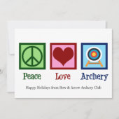 Cartes Pour Fêtes Annuelles Peace Love Archery Noël mignon (Devant)