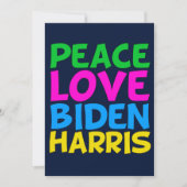 Cartes Pour Fêtes Annuelles Peace Love Biden Harris (Devant)