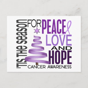 Cartes Pour Fêtes Annuelles Peace Love Hope Christmas Holiday Cancer