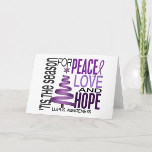 Cartes Pour Fêtes Annuelles Peace Love Hope Christmas Holiday Lupus