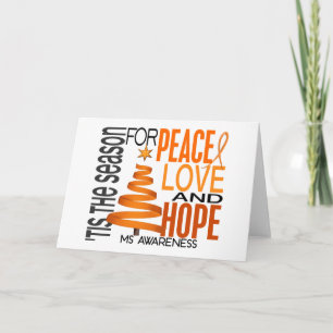Cartes Pour Fêtes Annuelles Peace Love Hope Christmas Holiday MS