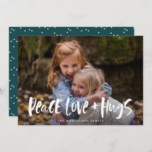 Cartes Pour Fêtes Annuelles Peace Love Hugs Letters Photo