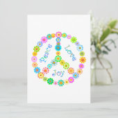 Cartes Pour Fêtes Annuelles Peace Love Joy (Debout devant)
