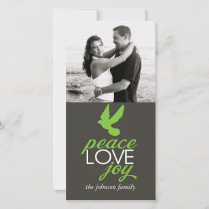 Cartes Pour Fêtes Annuelles Peace Love Joy