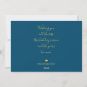 Cartes Pour Fêtes Annuelles Peace Love Joy Gold Typographie Photo Christmas Ho (Dos)