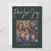 Cartes Pour Fêtes Annuelles "Peace Love Joy" Photo (Devant)