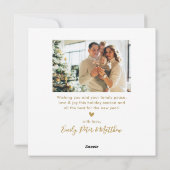 Cartes Pour Fêtes Annuelles Peace Love Joy Script 4 Photo Collage Noël (Dos)