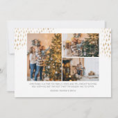 Cartes Pour Fêtes Annuelles Peace Love Joy Script photo complète (Dos)