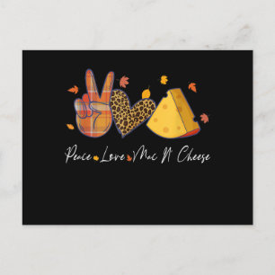 Cartes Pour Fêtes Annuelles Peace Love Mac N Cheese Halloween Thanksgiving