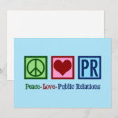 Cartes Pour Fêtes Annuelles Peace Love Public Relations PR Agency (Devant / Derrière)