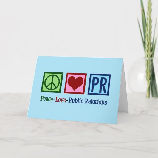 Cartes Pour Fêtes Annuelles Peace Love Relations publiques (Devant)