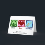 Cartes Pour Fêtes Annuelles Peace Love Trombone Musique personnalisée Noël<br><div class="desc">Custom Peace Love Trombone Carte de Noël pour un membre du groupe qui aime jouer d'un instrument en laiton. Un joli signe de paix,  un coeur et un trombone sur des cartes de fin de année personnalisés.</div>