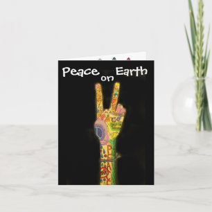Cartes Pour Fêtes Annuelles PEACE on Earth Christmas Card par SRF