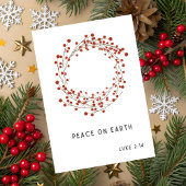 Cartes Pour Fêtes Annuelles Peace on Earth Christmas Folded Holiday Card