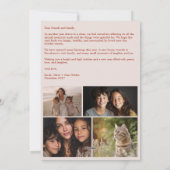 Cartes Pour Fêtes Annuelles Peace on Earth Doses Noël CUSTOM 4 PHOTO (Dos)