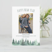 Cartes Pour Fêtes Annuelles Peace Out 2021 Forêt frontière Bonne année (Debout devant)