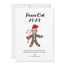 Peace Out 2022 Dit Amusant Noël Gingerbread