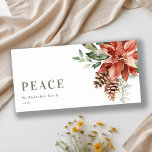 Cartes Pour Fêtes Annuelles Peace Poinsettia Bund'aquarelle Pine Noël<br><div class="desc">Si vous avez besoin d'une personnalisation supplémentaire,  n'hésitez pas à m'envoyer un message sur yellowfebstudio@gmail.com .</div>