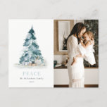 Cartes Pour Fêtes Annuelles Peace Watercolor Pine Christmas Tree Gift Photo<br><div class="desc">If you need any further customisation please feel free to message me on yellowfebstudio@gmail.com.</div>