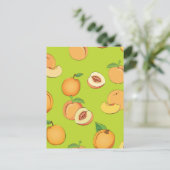 Cartes Pour Fêtes Annuelles Peach Pattern 4 (Debout devant)