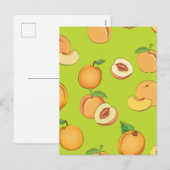 Cartes Pour Fêtes Annuelles Peach Pattern 4 (Devant / Derrière)