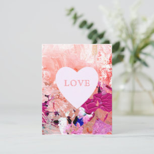 Cartes Pour Fêtes Annuelles Peach Pink LOVE Candy Heart