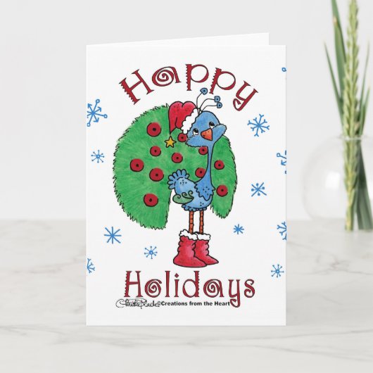 Cartes Pour Fêtes Annuelles Peacock (Devant)