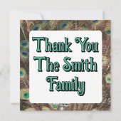 Cartes Pour Fêtes Annuelles Peacock Dancer B (Dos)