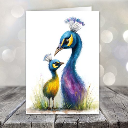 Cartes Pour Fêtes Annuelles Peacock Mother's Day