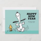 Cartes Pour Fêtes Annuelles Peanuts | Bonne année heureuse (Devant)