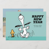 Cartes Pour Fêtes Annuelles Peanuts | Bonne année heureuse (Devant / Derrière)