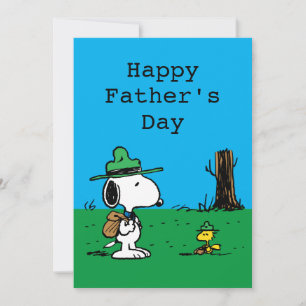 Cartes Pour Fêtes Annuelles Peanuts Bonne fête des pères, les campeurs