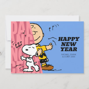 Cartes Pour Fêtes Annuelles Peanuts Charlie Brown et Snoopy Bonne Année