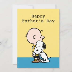 Cartes Pour Fêtes Annuelles Peanuts   Joyeuse Fête des Pères Câlin