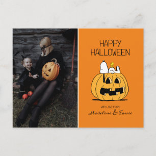 Cartes Pour Fêtes Annuelles Peanuts Joyeux Halloween Snoopy & Citrouille